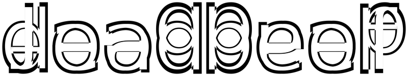 Ambigram for deadbeef in Dejavusans